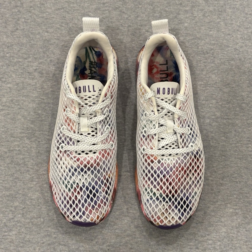 Nobull Mesh Floral Shoes Women's Size 8 Men's 6.5 Sneakers Athletic Runners - Picture 6 of 9
